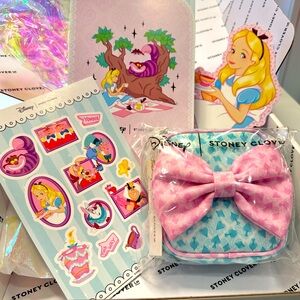 Stoney Clover Lane x Disney Alice in Wonderland Mini Pouch with Bow NEW